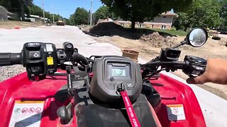 Tour of the New Road on a Honda Rancher. Road Construction Project.