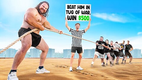 Beat the Worlds Strongest Man in Tug of War, Win $500