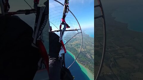 Torchport Mile High club over Torch Lake 2023 fly in PERFECT weather ppg paramotor