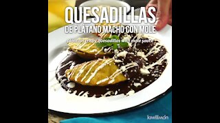 Plantain Quesadillas with Mole
