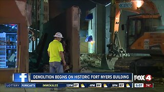 Historic building demolished overnight in Downtown Fort Myers