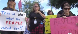 Palm Beach County teachers rally for pay raises