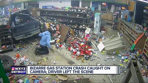 Man arrested after crashing into BP gas station, removing license plate before fleeing scene