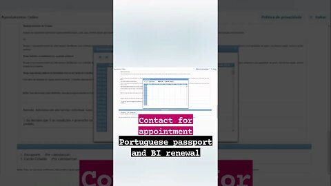 Contact for Portuguese passport and BI renewal appointment #bharatsamgi #shorts #shortsvideo #reels