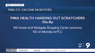 Pima County giving out lottery tickets at two vaccination sites this weekend