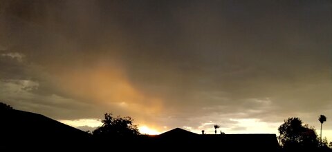 Lightening storm during sunset Phoenix AZ July 16 2022