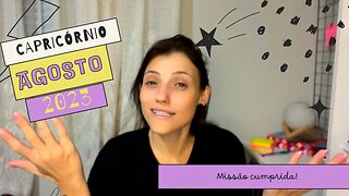 CAPRICÓRNIO ♑️ AGOSTO - PASSOU DA HORA DE ENCERRAR ESSE CICLO!