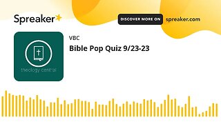 Bible Pop Quiz 9/23-23