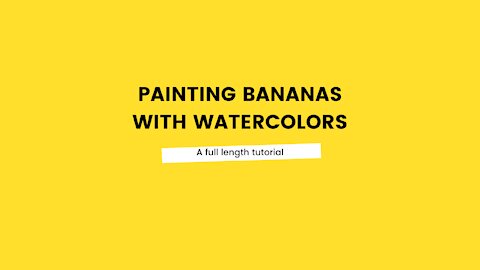 Learn to Paint a Watercolor Banana for Beginners ★