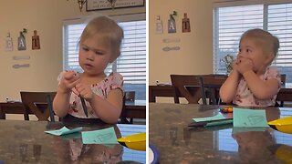 Little Girl Has The Cutest Reaction Ever To The Candy Challenge