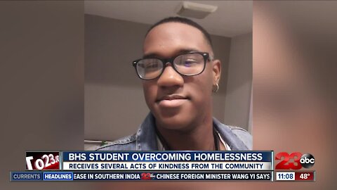 Bakersfield High School Student overcoming homelessness receives several acts of Kindness