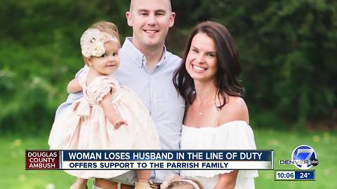 Woman who lost husband in line of duty offers support to Deputy Zackari Parrish's family