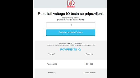 Opravite IQ test!