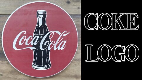 COCA COLA LOGO CARVED IN WOOD!