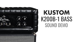1970s Kustom K200B-1 Tuck and Roll Bass Amp Sound Demo