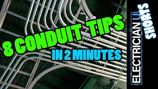 SHORTS - 8 TIPS For Working With EMT Conduit - (in 2 minutes!)