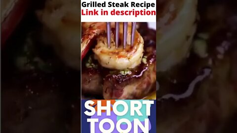 Grilled Steak & Shrimp Slathered in Garlic Butter - ShortToon - #shorts