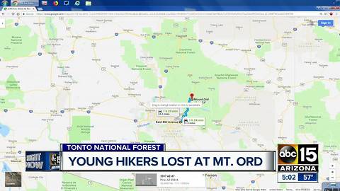 MCSO called to help young hikers on Mount Ord Saturday night