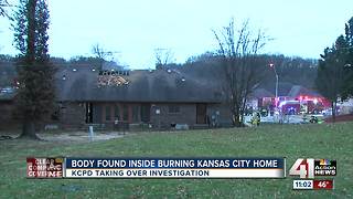 KCPD: Man with gunshot wound found in burning home