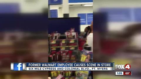 Former employee causes scene in Walmart