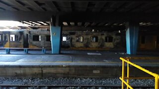 SOUTH AFRICA - Cape Town - Mbalula visits Burned Trains (Video) (ErH)