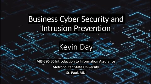 Business Cyber Security and Intrusion Prevention