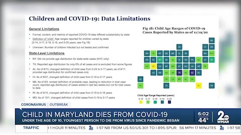 Child in Maryland dies from COVID-19