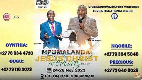 Mpumalanga for Jesus Christ Revival with Dr. Ian Ndlovu