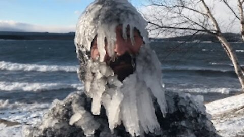 The Ice Beard Surfer of Lake Superior | Sub-Zero