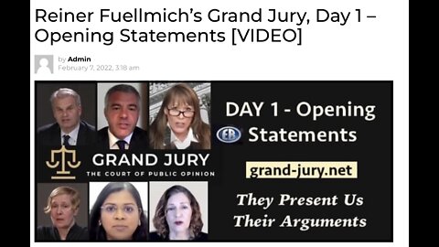 (HISTORIC!!) Reiner Fuellmich announces a list of accused of CRIMES AGAINST HUMANITY