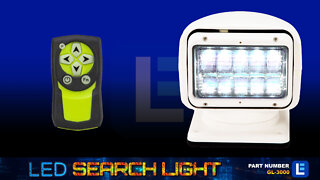 Remote Control LED Spotlight with Wireless Remote - 12-24V DC, 460,000 Candela