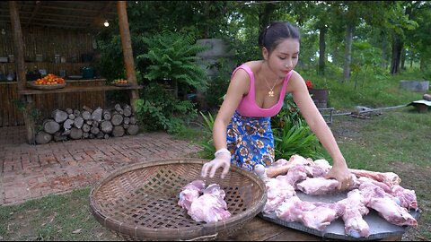 Yummy pork soup cook recipe and eat - Amazing cooking