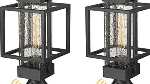 Dusk to Dawn Outdoor Post Light Fixtures,Outdoor Post Lantern with 3-Inch Pier Mount