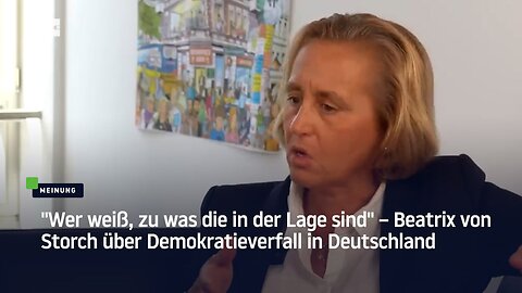 Von Storch über die Entfremdung zwischen Volk und Bundesregierung