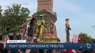 Fight over confederate tributes