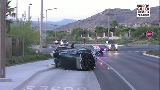 A rollover crash reported in Northwest Las Vegas