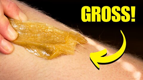 4K Sugar Wax on Really Hairy Leg (ASMR + How To Make)