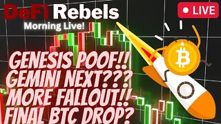 Genesis Pausing Withdrawals | This Is BIG | Gemini Next? | More FTX Fallout | BTC Drop! Bottom Soon?