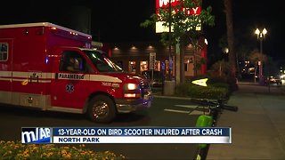 Boy riding scooter injured in North Park crash
