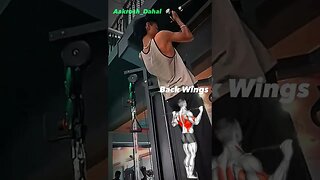 Train your Back Wings ❤️😲 #aakrosh_dahal #bodybuilder #wings #pullup #backwings #biseps #triseps