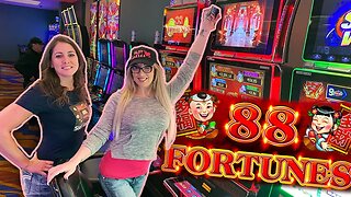 🎆88 Fortunes 3 Reel 🎆 SLOT BONUS with Laycee & Melissa 🔥| Slot Ladies