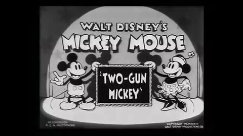 "Two-Gun Mickey" (1934 Original Black & White Cartoon)