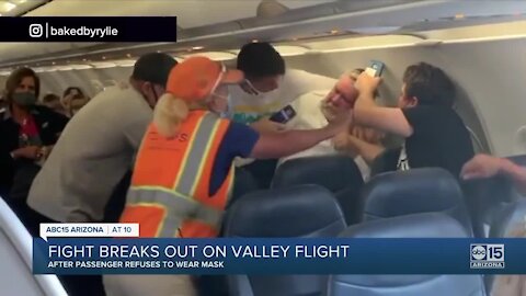 Fight erupts on flight in Mesa over man's refusal to wear mask