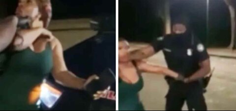 Massive Masked Officer Attacks and Knocks Woman to the Ground for Being in a Park at Night