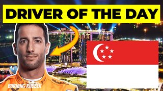 DANIEL RICCIARDO WAS MY DRIVER OF THE DAY AND NOT SERGIO PEREZ AT THE SINGAPORE GP | F1 OPINION