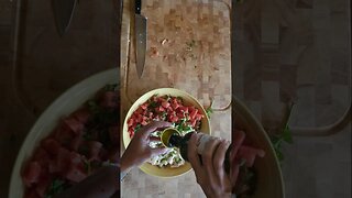 Watermelon Salad With Feta, Mint and Jicama