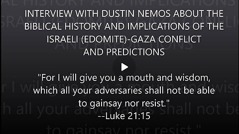 2023-10-24 Scott Bennett, Dustin Nemos. Biblical History and Implications of the Israel (Edomite).