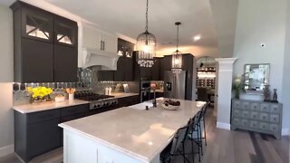 Bedroom Home with Mirrored Backsplash : New Home Tour 2022 : Model Home Tour