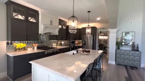 Bedroom Home with Mirrored Backsplash : New Home Tour 2022 : Model Home Tour