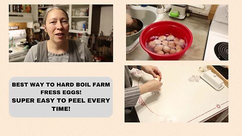 Best way to hard boil FARM FRESH EGGS | EASY TO PEEL EVERY SINGLE TIME!